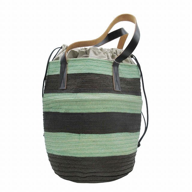 極美品】1円～ 余儀なく マルニ MARNI 巾着型 ショルダーバッグ 