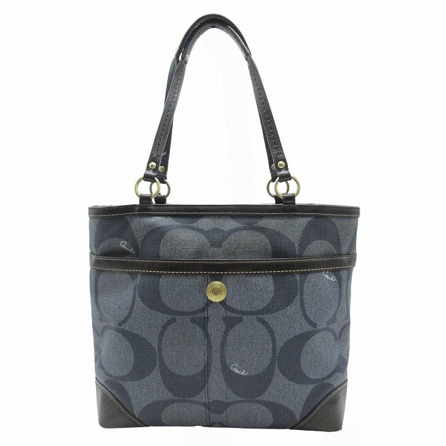 COACH トートバッグ ブルー シグニチャー柄 コーチ COACH 12494 