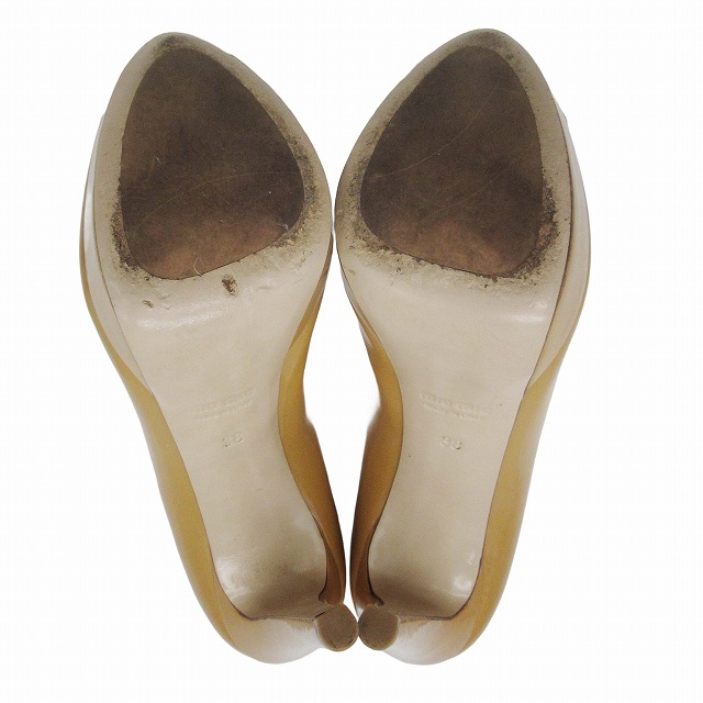 ほぼ未使用■miu miuミュウミュウ エナメル パンプス オープントゥ MIU MIU - 未使用 ミュウミュウ miumiu パンプス オープントゥ