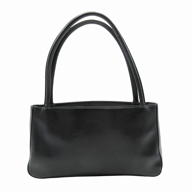 美品 ポールスミス PAUL SMITH 横長 レザー ハンドバッグ トートバッグ 