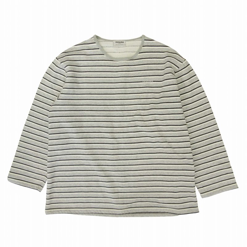 MEYAME | 苦しい コットン ボーダー長袖Tプルオーバー WOMEN