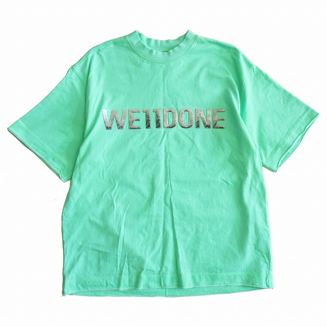 ★人気★ We11done/ウェルダン  ロゴ Tシャツ WE11DONE ウェルダン バックスタッズロゴ クルーネック 半袖 T