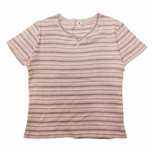 クレージュ　Courreges 半袖ニット ロゴ 楽天市場】【7/28-9:59迄20％OFFクーポン対象】Courreges