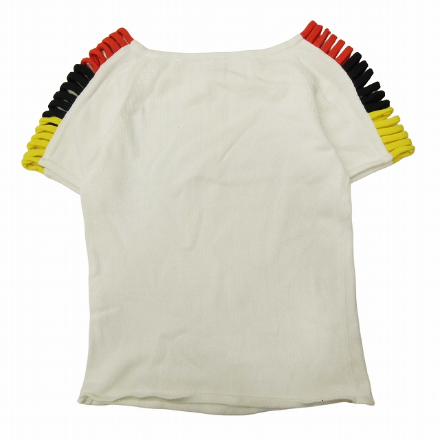 クレージュ 21 courreges 21 ロゴ 刺繍 ニット 半袖 フープスリーブ  