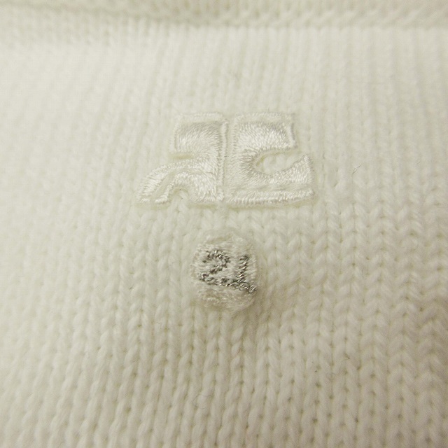 クレージュ 21 courreges 21 ロゴ 刺繍 ニット 半袖 フープスリーブ