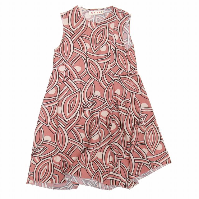MARNI ノースリーブ ワンピース 幾何学模様 MARNI ノースリーブ ワンピース 幾何学模様