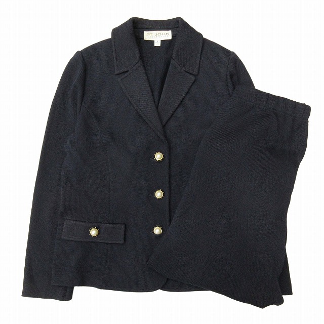 美品 セントジョン ST.JOHN ニット スカート スーツ セットアップ 
