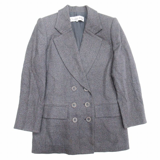 vintage クリスチャンディオール Christian Dior ツイード調 ダブル