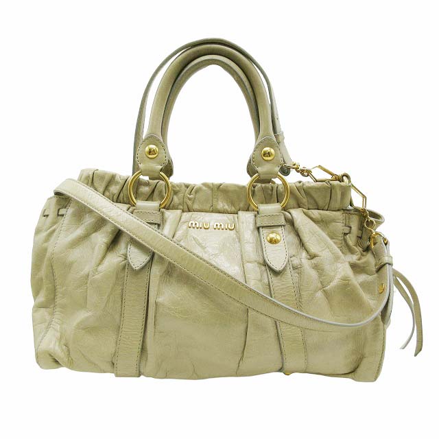 ミュウミュウ miumiu VITELLO LUX ヴィッテロリュクス 2WAY レザー  