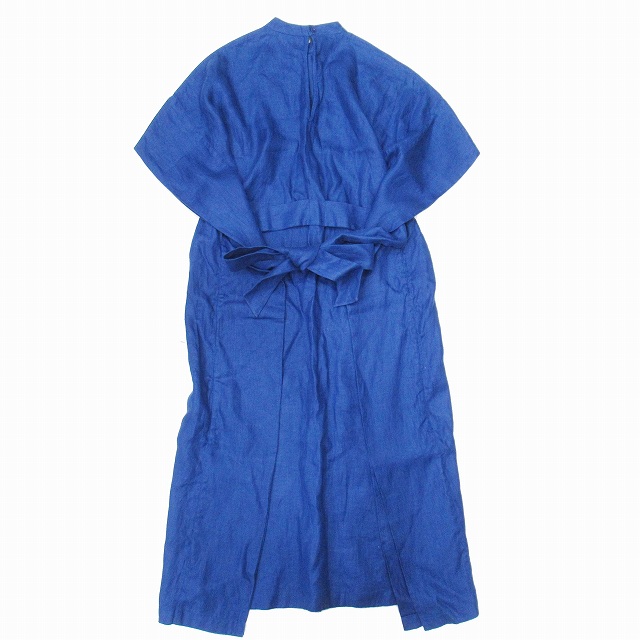 美品 22ss ハイク HYKE LINEN DRESS リネン ロングドレス ベルテッド  