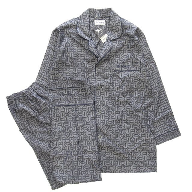 Burberrys 総柄 パジャマシャツ バーバリー 古着 刺繍