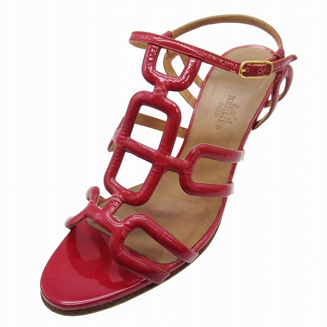 格安】エルメス シェーヌダンクル サンダル ホワイト アンクル