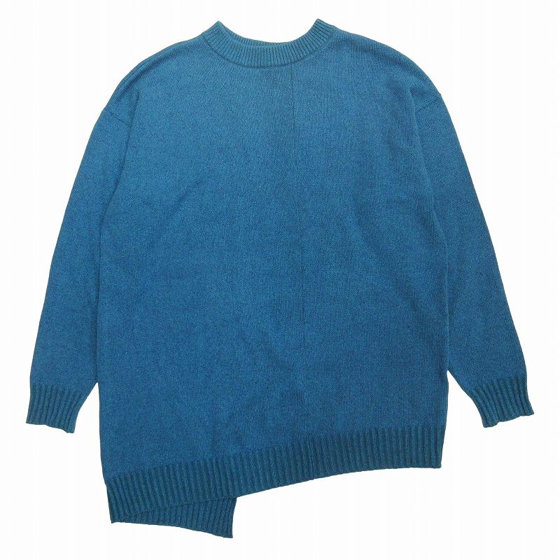 美品 アンユーズド UNUSED 7G crew neck knit sweater アシンメトリー  