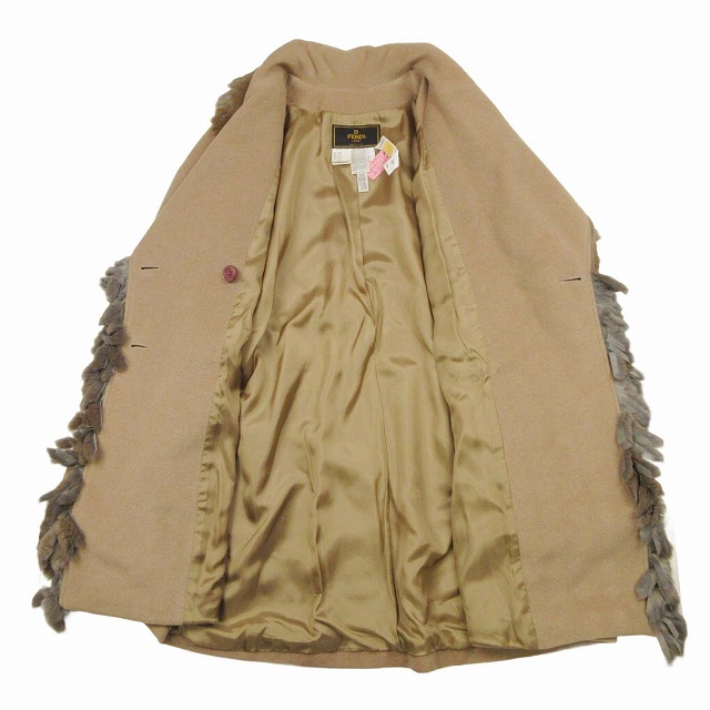 vintage フェンディ FENDI ウール シルク メルトン オーバー vintage フェンディ FENDI ウール シルク メルトン オーバー