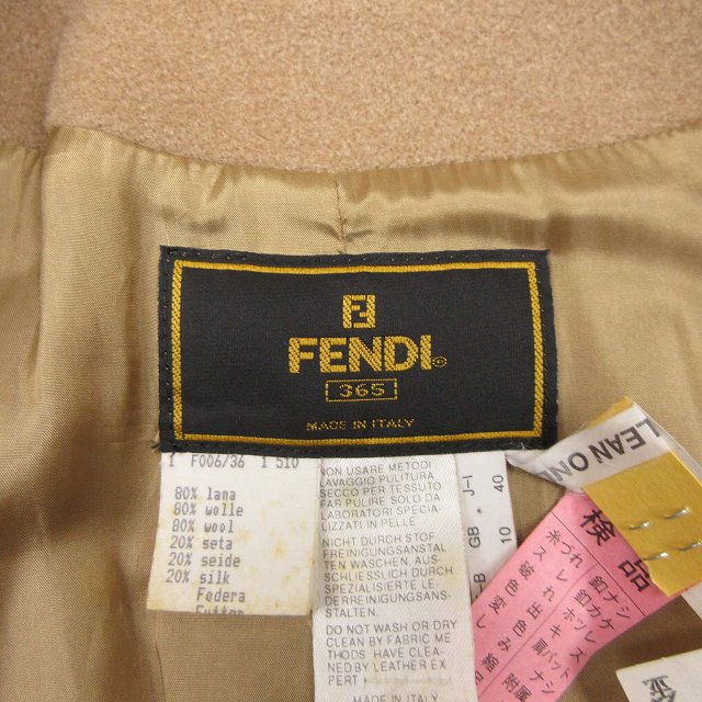 vintage フェンディ FENDI ウール シルク メルトン オーバー vintage フェンディ FENDI ウール シルク メルトン オーバー