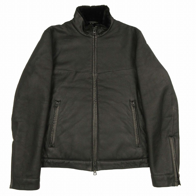美品 見やすく theory セオリー 羊革 シープスキン レザージャケット 