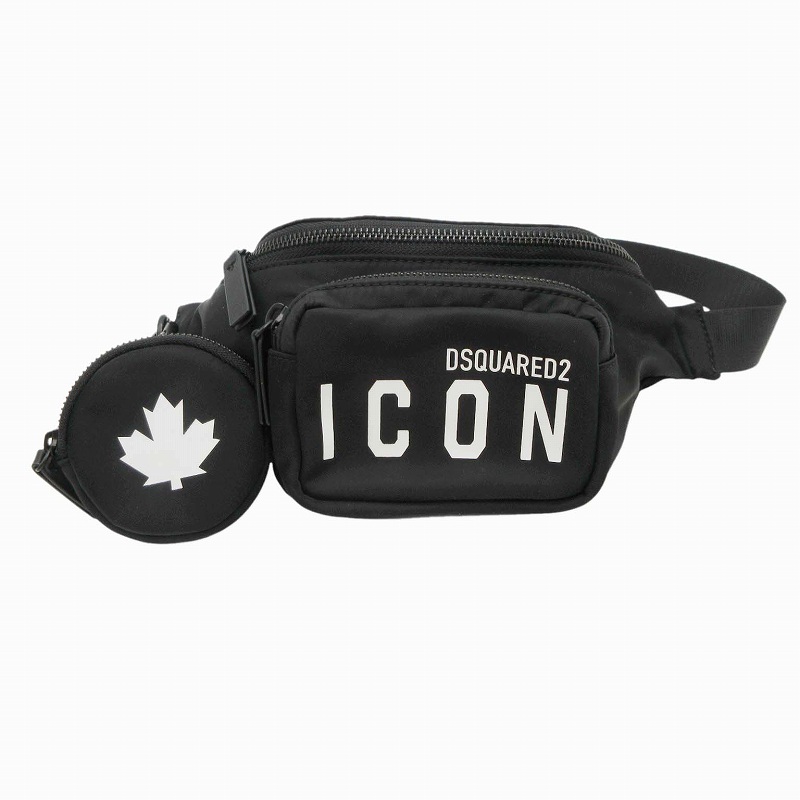 DSQUARED2 ICONロゴプリントボディバッグ ベルトバッグ - ショルダー