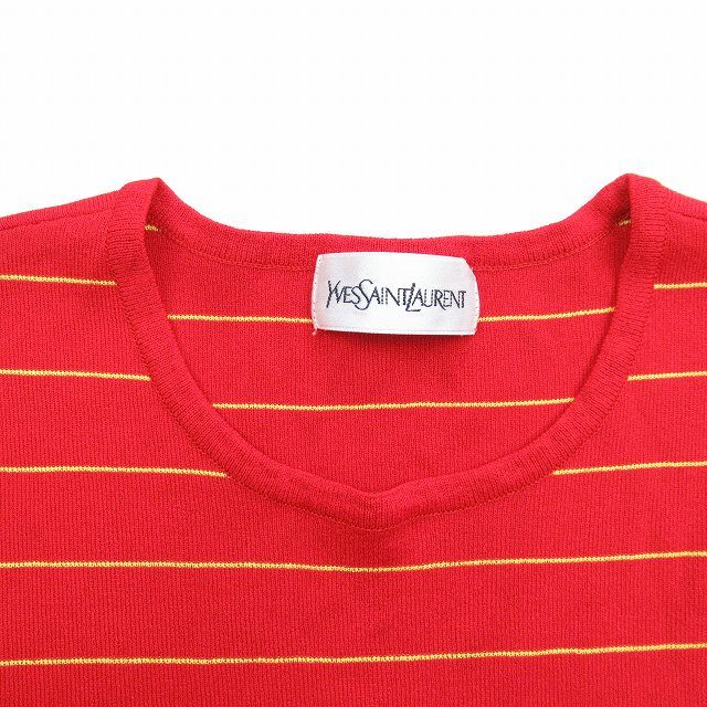 90s ビンテージ イブサンローラン ポロシャツ Lサイズ レッド 美品】 90s ヴィンテージ イヴサンローラン YVES SAINT LAURENT