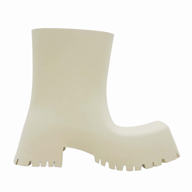バレンシアガ　レインブーツ　trooperboots ベージュ　27 22SS バレンシアガ BALENCIAGA TROOPER RUBBER BOOT トルーパー