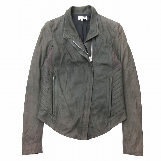 HELMIT LANG 羊皮ライダースジャケット レザージャケット レディース
