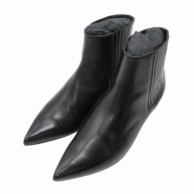 セリーヌ CELINE サイドゴア ポインテッドトゥ レザー ブーティ