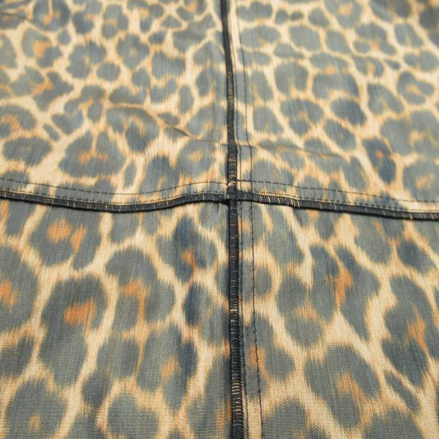 美品 ブラミンク BLAMINK レオパード柄 シャカシャカ素材 ミモレ