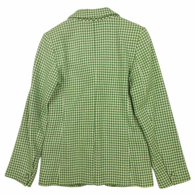 美品 アニエスベー agnes b. ウール 千鳥格子 テーラード ジャケット 