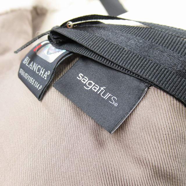 極美品 ブランカ BLANCHA sagafurs ムートン ファー コンビ ロング