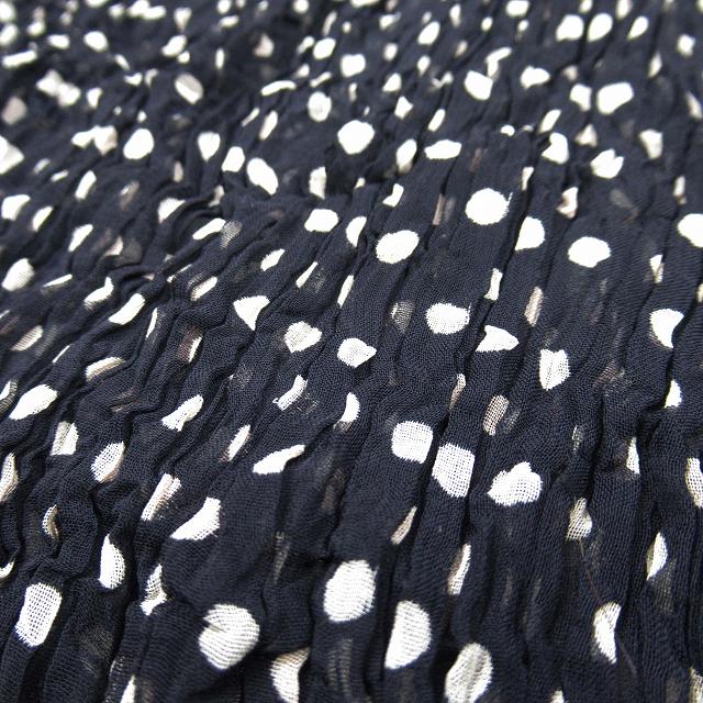 美品ISSEY MIYAKE 長袖トップス プリーツ加工 ドット柄