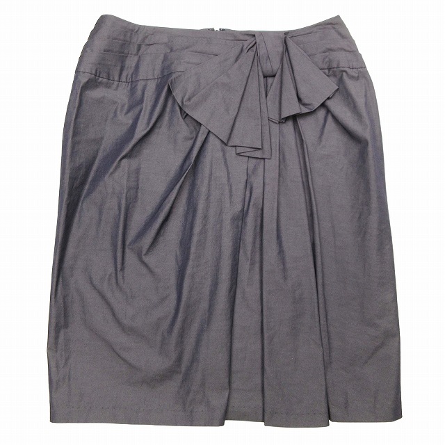 LANVIN en Bleu リボン付きひざ丈スカート 38 LANVIN en Bleu リボン付きひざ丈スカート 38