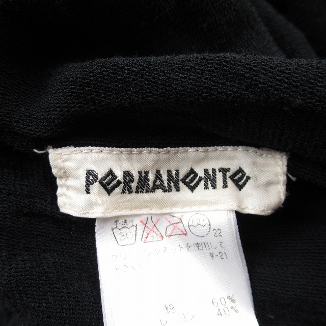 vintage 99aw ペルマネンテ イッセイミヤケ 製品染め コットン×レーヨン シアー ニット タートルネック 長袖 薄手 2 黒 ブラック vintage 99aw ペルマネンテ イッセイミヤケ PERMANENTE ISSEY