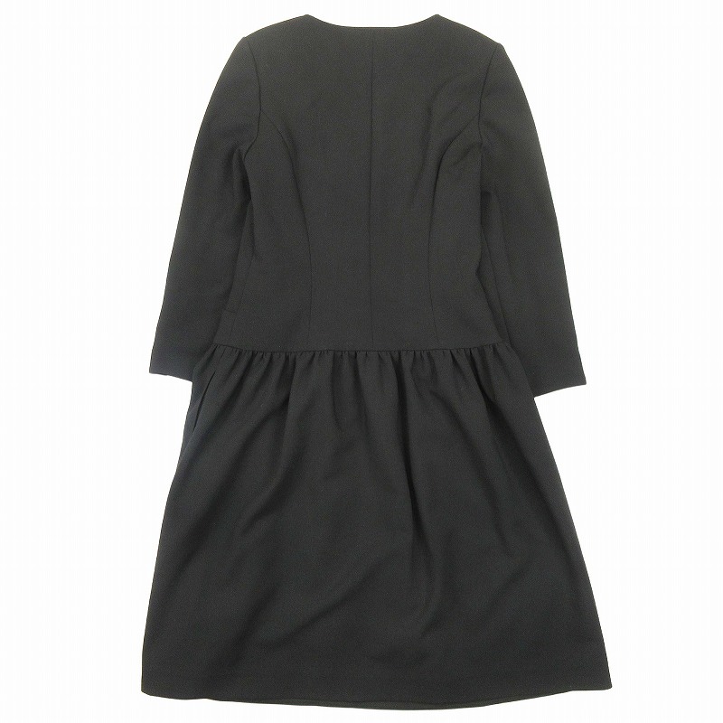 Rene 長袖 ブラックワンピース 34 美品 美品✨ ルネ 2022年 袖フリル