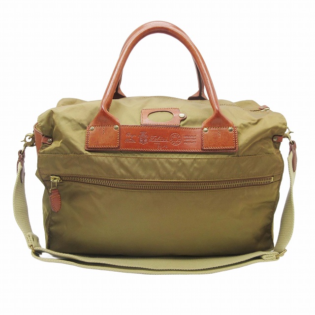 ✨美品✨Felisi フェリージ P4 カーキ フェリージ P4/6 ボストンバッグ レザー ナイロン カーキ felisi