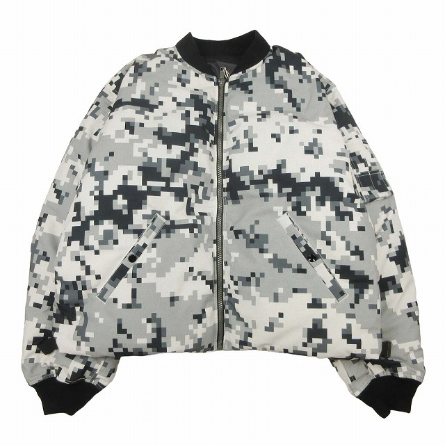 TATRAS ブルゾン　リバーシブル　カモ柄　グレー TATRAS タトラス 高級ライン ダウンジャケット カモフラ 迷彩 Sサイズ