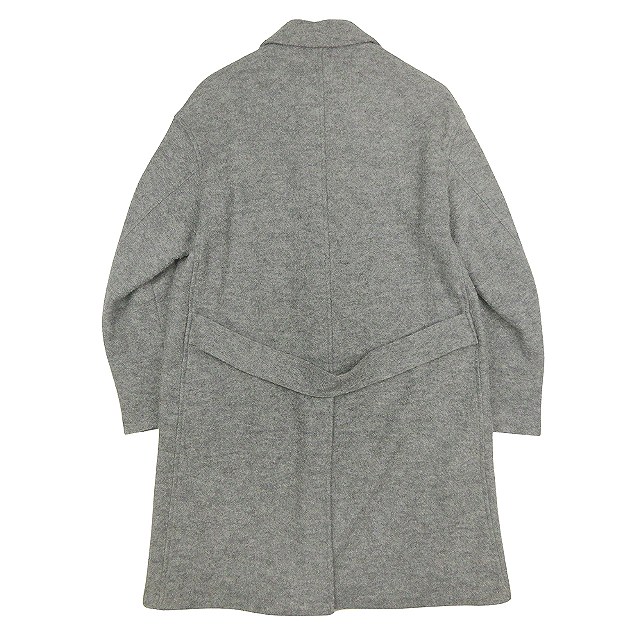 美品 ダントン DANTON ウール ブークレ ステンカラー コート