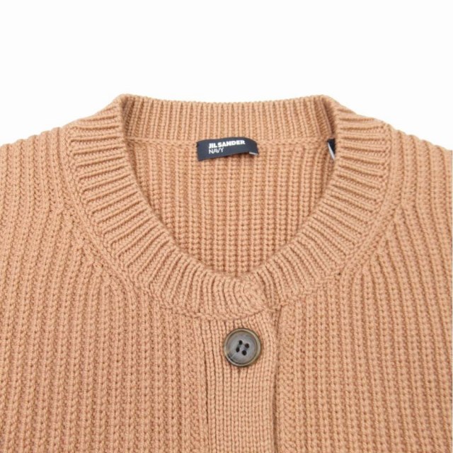 美品 17aw ジルサンダー JIL SANDER NAVY ウール100％ ニット 