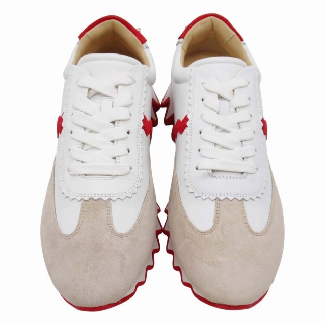 美品Christian Louboutin/ルブタン/メンズスニーカー/ベージュ 極美品 