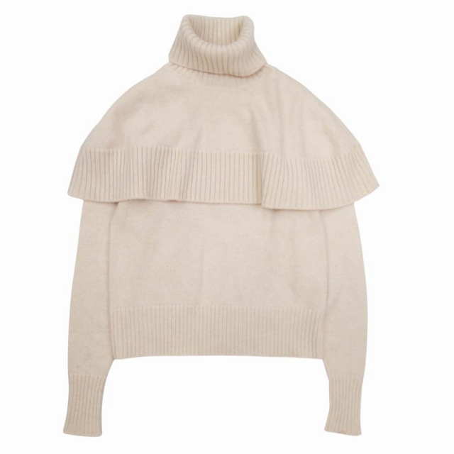美品 17aw クロエ CHLOE カシミヤ100％ ケープニット タートルネック  