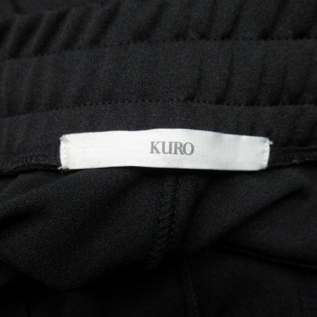 美品 クロ KURO ポリエステルストレッチ ジョガーパンツ トラック  