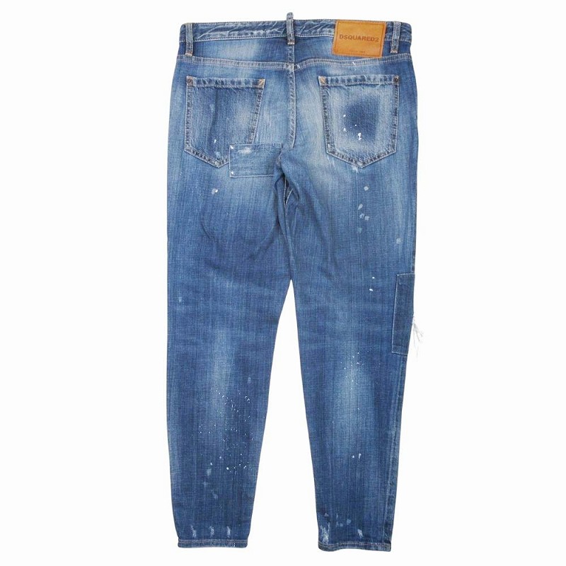 美品 ディースクエアード DSQUARED2 ダメージ加工 クラッシュ ペイント