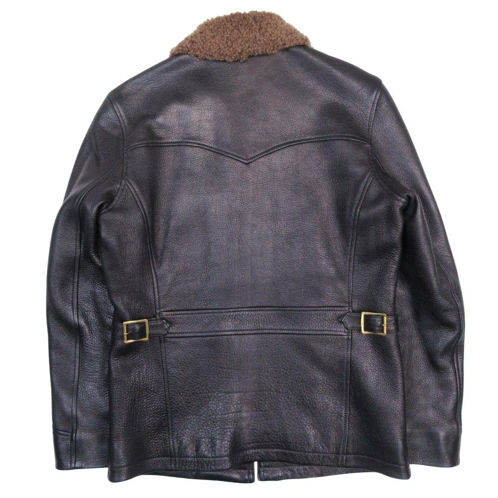 極美品 ザ フラットヘッド THE FLAT HEAD ディアスキン 鹿革 レザー 