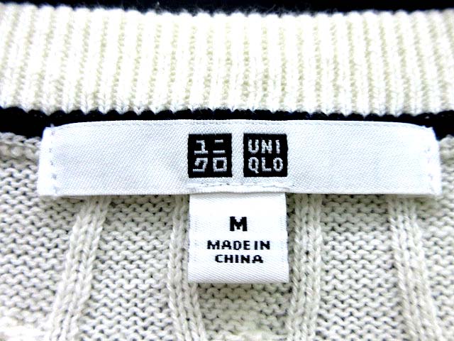 ユニクロ UNIQLO ケーブル クルーネック ニット セーター カシミヤ混
