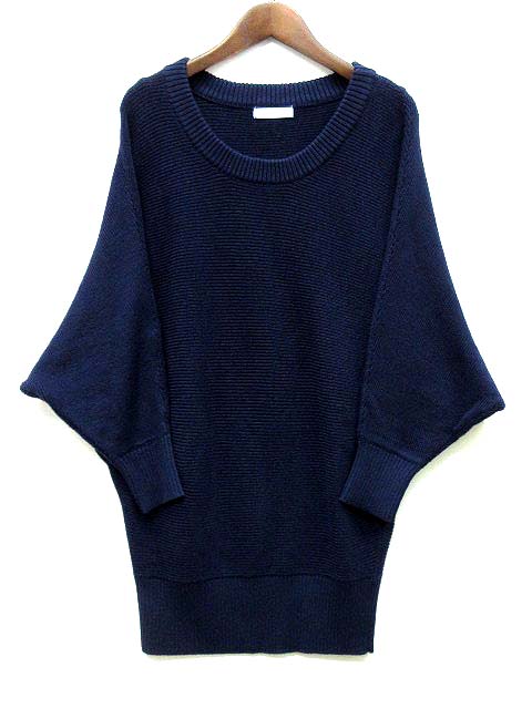 プロフィール Profile ブラウジング ニット セーター ドルマンスリーブ ネイビー 紺 38 レディース 013 ベクトルパーク