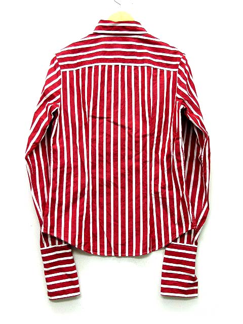 トミーヒルフィガー Tommy Hilfiger ロンドンストライプ シャツ ストレッチ 長袖 レッド ホワイト 赤 白 6 レディース 013 ベクトルパーク