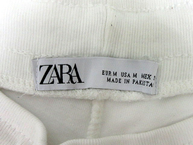ザラ Zara スウェット ハーフ パンツ ホワイト 白 M メンズ 013 ベクトルパーク