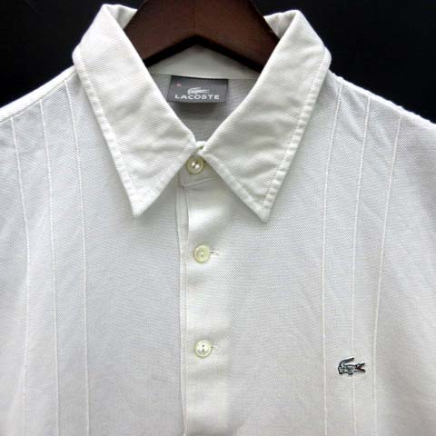 ラコステ LACOSTE DEVANLAY社 ポロシャツ 半袖 シルバーワニ 銀