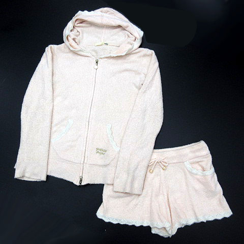 ジェラートピケ Gelato Pique ルームウエア パジャマ 上下セットアップ パーカー ショートパンツ ライトピンク レディース 013 ベクトルパーク