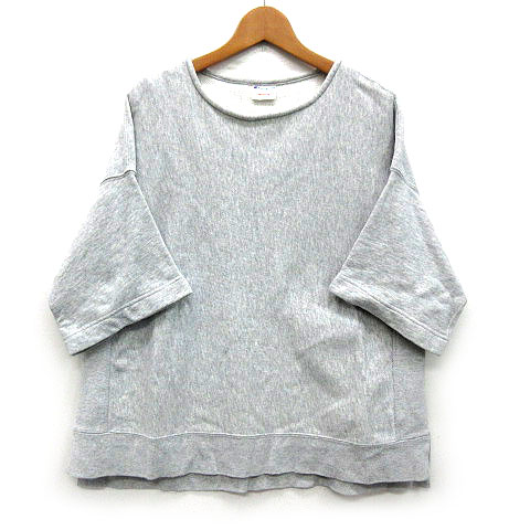 チャンピオン Champion リバースウィーブ ワイド スウェット トレーナー カットソー ワンポイント 半袖 グレー M レディース 013 ベクトルパーク
