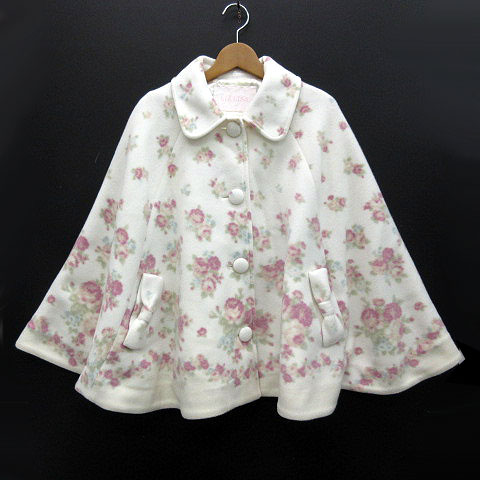 リズリサ LIZ LISA ポンチョ コート フラワー 花柄 フェイクファー  