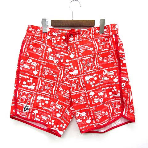 チャムス Chums スプラッシュ7 スイムショーツ サーフ ショートパンツ 総柄 レッド 赤 Xl 美品 Ch03 1150 メンズ 013 ベクトルパーク